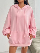 Devine Drawstring Long Sleeve Hoodie Woman Sweatshirts