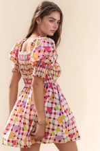 Davi & Dani Fruits Printed Smocking Mini Dress