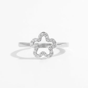 925 Sterling Silver Inlaid Zircon Ring Silver Rings