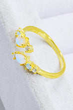 Natural Moonstone and Zircon Open Ring Rings