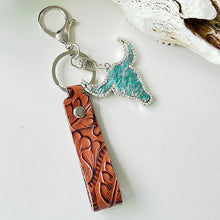 Rhinestone Bull Keychain Style A One Size