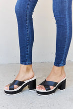 Weeboo Cherish The Moments Contrast Platform Sandals in Black Woman Slippers