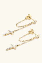 Moissanite 925 Sterling Silver Cross Earrings Earrings