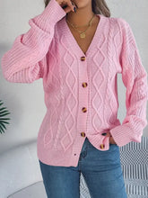 Cable-Knit Long Sleeve Cardigan Casual Dresses