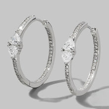 Inlaid Zircon 925 Sterling Silver Earrings Silver One Size