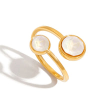 18K Gold-Plated Inlaid Zircon Open Ring