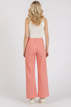 Mittoshop Twill Patch Pocket High Rise Wide Leg Pants Woman Pants