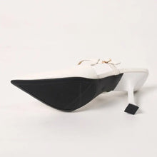 Point Toe Flare Heel Slingback Pumps woman pumps