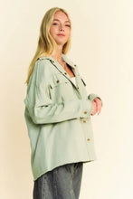 Davi & Dani Multi Color Rock & Roll Fringed Hem Loose Fit Shacket Woman Outerwear