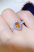 1 Carat Moissanite Contrast Teardrop Ring Gold Rings