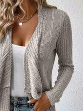 Open Front Long Sleeve Cardigan Casual Dresses