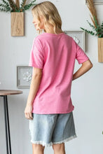 HOPELY Full Size Color Block Exposed Seam T-Shirt Woman T Shirts