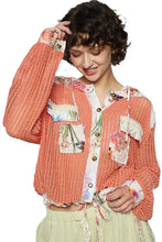 POL Vintage Washed Crochet Hoodie Jacket With Patchwork Cardigans