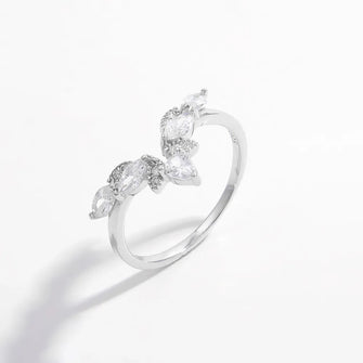 Inlaid Zircon 925 Sterling Silver Ring Silver