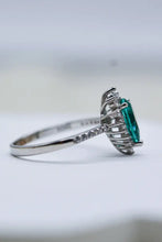 Paraiba Blue Zircon Pear Shape Ring Rings