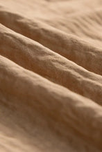 Drawstring Frilled Waist Wide Leg Utility Trousers Woman Pants