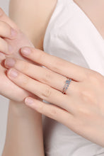 Moissanite 925 Sterling Silver Two-Piece Ring Set Silver
