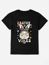 EASTER VIBES Round Neck Short Sleeve T-Shirt Black