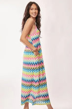 Davi & Dani Multi Color Crochet Lace Midi Dress Woman Casual Dress