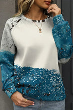 Printed Round Neck Long Sleeve Sweatshirt Woman Sweatshirts
