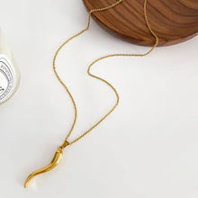 2-Piece 18K Gold-Plated Pepper Pendant Necklace