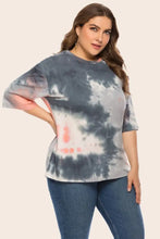 Plus Size Tie-Dye Half Sleeve Tee Shirt Woman T Shirts