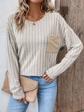 Round Neck Dropped Shoulder T-Shirt Beige