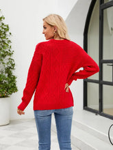 Round Neck Dropped Shoulder Sweater Sweater Pullovers