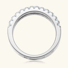 925 Sterling Silver Moissanite Double Layered Ring Rings