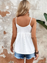 Eyelet Round Neck Cami