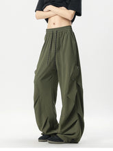 Men's Oversized Wide Leg Cargo Pants with Drawstring
