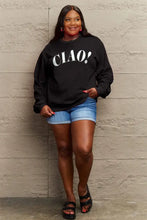 Simply Love Full Size CIAO！Round Neck Sweatshirt Woman Sweatshirts