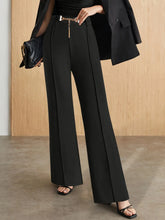 Chain Detail High Waist Pants Black