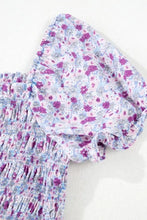 Tiered Floral Shirred High Waist Maxi Dress Casual Dresses