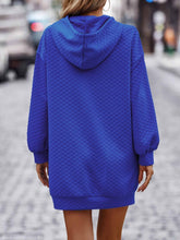 Textured Drawstring Tunic Hoodie Woman Sweatshirts