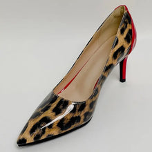 Point Toe Kitten Heels Pumps Leopard woman pumps