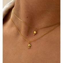 2-Piece 18K Gold-Plated Rhinestone Necklace Gold One Size