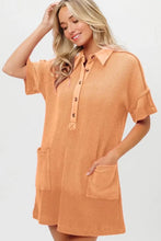 BiBi Dip Dye Mineral Washed Knit Dress APRICOT Casual Dresses
