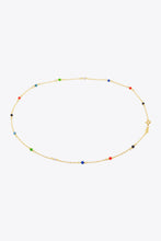 18K Gold-Plated Multicolored Bead Necklace Multicolor One Size