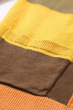 Open Front Color Block Cardigan Woman Outerwear