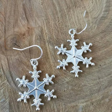 Silver-Plated Snowflakes Earrings
