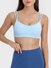 Millennia Scoop Neck Double Strap Active Cami Light Blue Woman Activewear