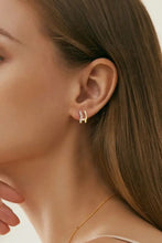 Moissanite 925 Sterling Silver Double-Layered Earrings Earrings