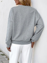 Perfee Cutout Pearl Round Neck Long Sleeve Sweatshirt Woman Sweatshirts