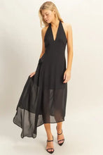 HYFVE Chiffon Halter Asymmetrical Hem Dress Casual Dresses