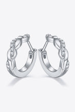 Moissanite Twisted Platinum-Plated Earrings Silver One Size