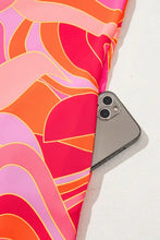 Abstract Floral Print Sleeveless Shift Mini Dress Casual Dresses