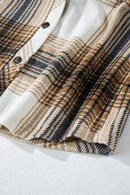 Plaid Button Up Long Sleeve Shacket Woman Outerwear