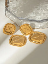 18K Gold-Plated Stainless Steel Square Earrings Earrings