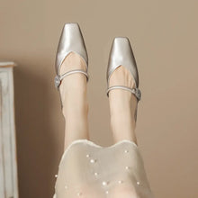 Square Toe Block Heel Pumps woman pumps